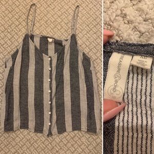 Treasure & Bond Button Up Striped Tank